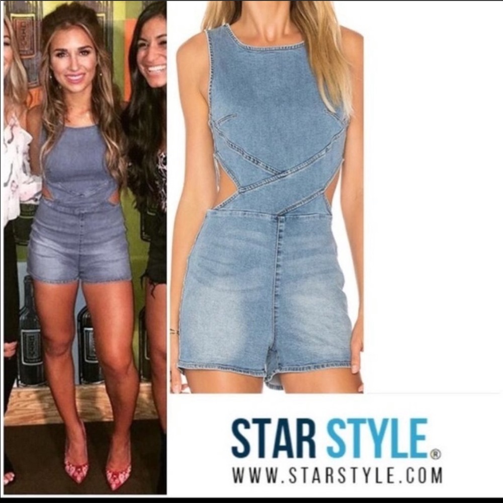 Amuse society denim romper
